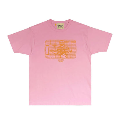 Gallery Dept T Shirt Retro Printed Loose Short-Sleeved Shirt