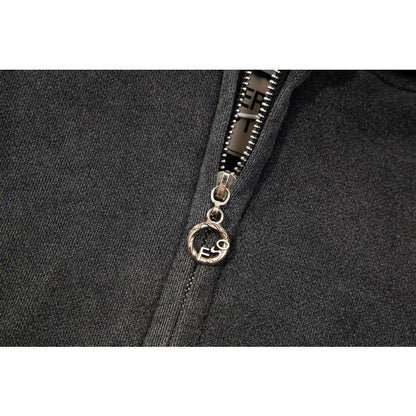 Gallery Dept Hoodie Embroidery Letter Splash Ink Wash Hooded Sweater Cardigan Jacket