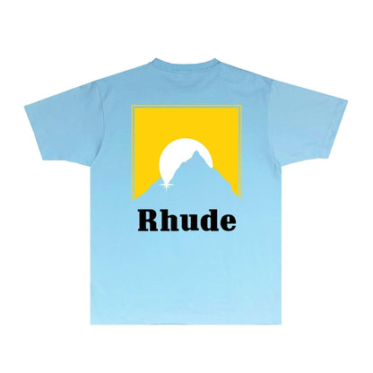 Rhude T-shirts Printed Trendy Pure Cotton