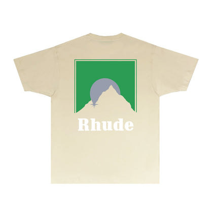 Rhude T-shirts Printed Trendy Pure Cotton