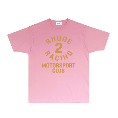Rhude T-shirts Printed Trendy Pure Cotton