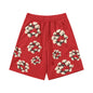 Denim Tears Shorts Yellow floral cotton