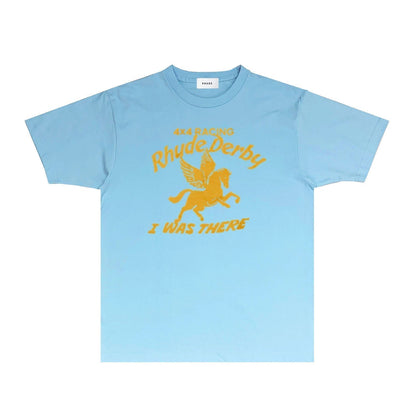Rhude T-shirts Printed Trendy Pure Cotton