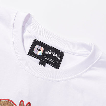 Godspeed T-shirts Racing Wins Scene Printed Cotton Casual Short Sleeves Men and Women