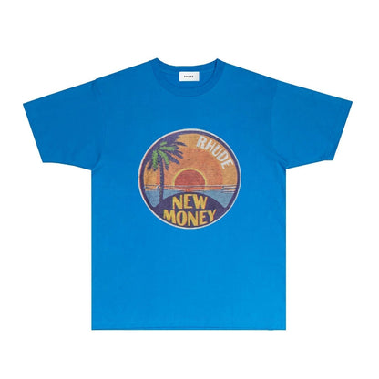 Rhude T-shirts Printed Trendy Pure Cotton