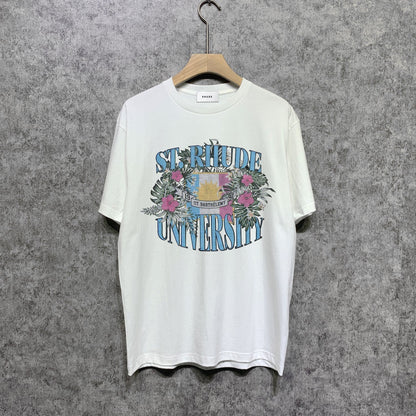 Rhude T-shirts Printed Trendy Pure Cotton