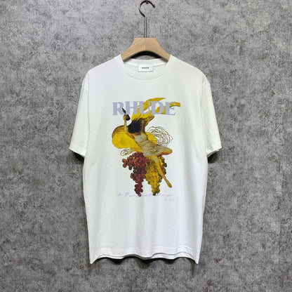 Rhude T-shirts Printed Trendy Pure Cotton