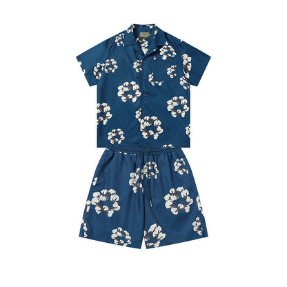 Denim Tears T-shirt & Shorts 2 Piece Set Button cardigan woven
