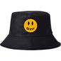 Drew House Justin Bieber Hat Bucket Hat Fishing Cap Cotton Print Fisherman Hat Smiley Face Printing Summer Casual