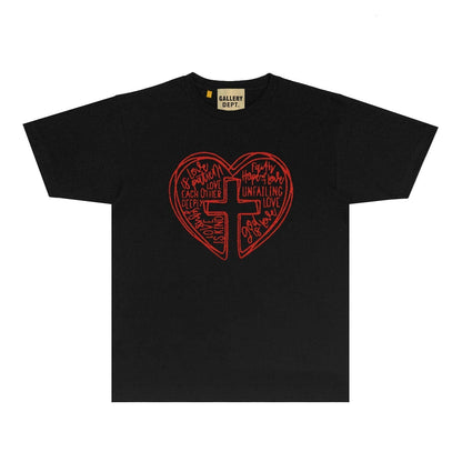Gallery Dept T Shirt Retro Printed Loose Short-Sleeved Shirt