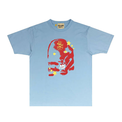 Gallery Dept T Shirt Retro Printed Loose Short-Sleeved Shirt