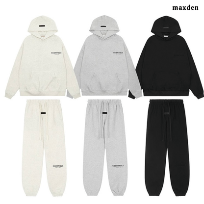 ESSENTIALS Printed Hoodie + FREE TRACKPANTS