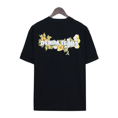 Denim Tears T-shirts Kapok Vintage Portrait Short Sleeve T-shirt