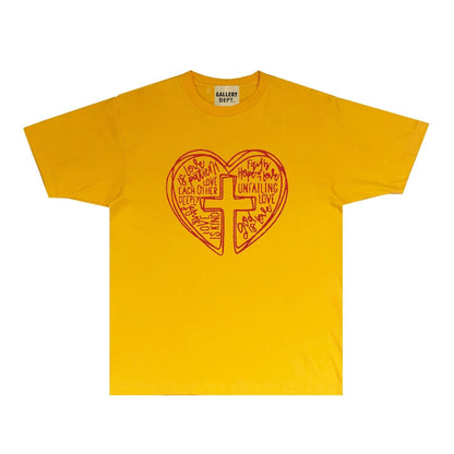 Gallery Dept T Shirt Retro Printed Loose Short-Sleeved Shirt