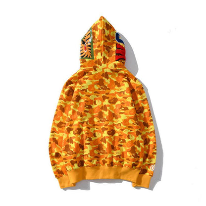 Bathing Ape Hoodie Spring and Autumn Men and Women Camouflage Sweater
