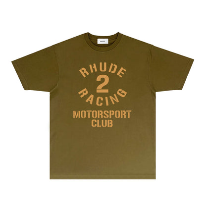 Rhude T-shirts Printed Trendy Pure Cotton