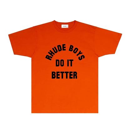 Rhude T-shirts Printed Trendy Pure Cotton