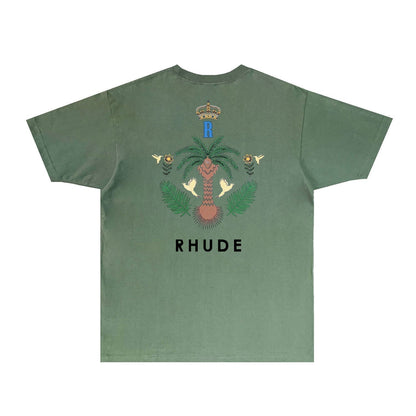 Rhude T-shirts Printed Trendy Pure Cotton