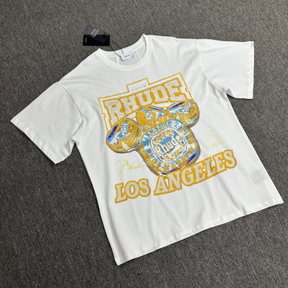 Rhude T-shirt Micro Label Champion Ring Printed Short Sleeve T-shirt