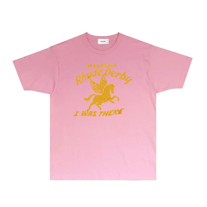 Rhude T-shirts Printed Trendy Pure Cotton