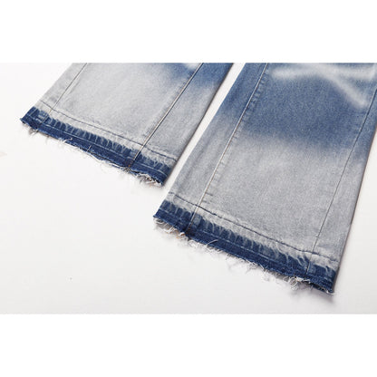 Gallery Dept Jeans leather label embroidery water ripple gradual change wash jeans