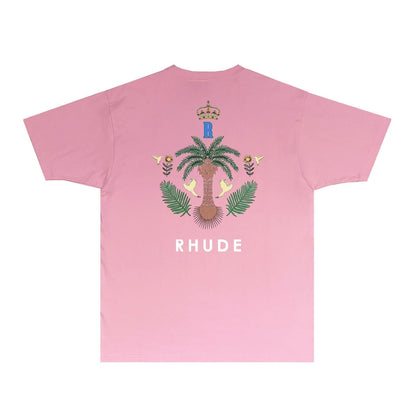 Rhude T-shirts Printed Trendy Pure Cotton