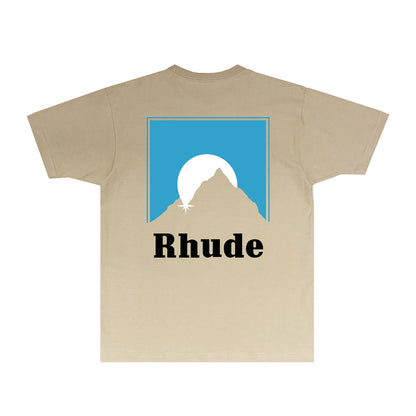 Rhude T-shirts Printed Trendy Pure Cotton