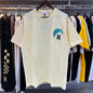 Rhude T-shirts Blue Sunset Print Cotton Casual Short Sleeve Men and Women