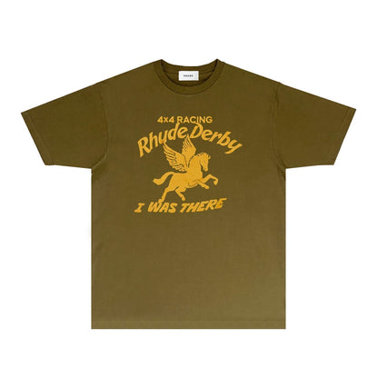 Rhude T-shirts Printed Trendy Pure Cotton