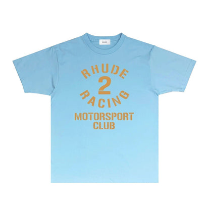 Rhude T-shirts Printed Trendy Pure Cotton