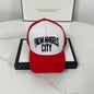 Palm Angels hats flame alphabet palm tree embroidered distressed baseball cap