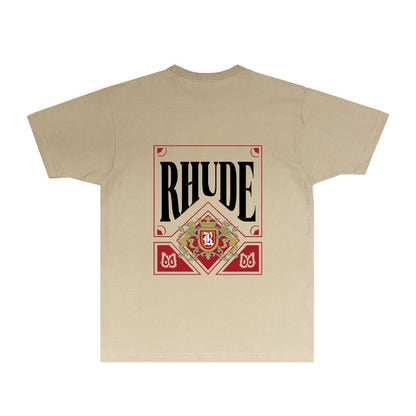 Rhude T-shirts Printed Trendy Pure Cotton