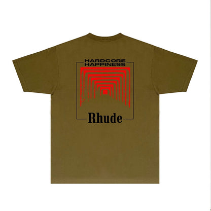 Rhude T-shirts Printed Trendy Pure Cotton