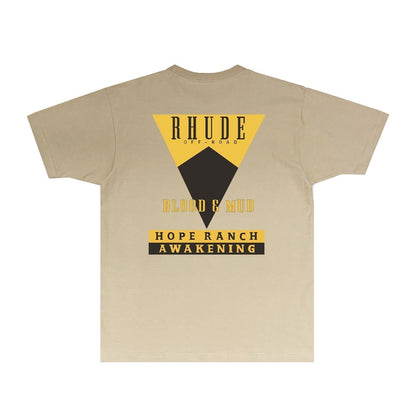Rhude T-shirts Printed Trendy Pure Cotton
