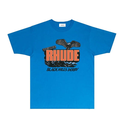 Rhude T-shirts Printed Trendy Pure Cotton