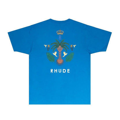 Rhude T-shirts Printed Trendy Pure Cotton