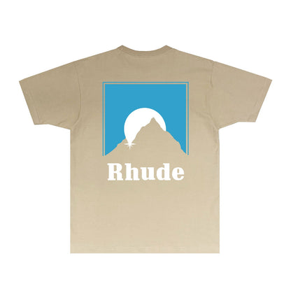 Rhude T-shirts Printed Trendy Pure Cotton