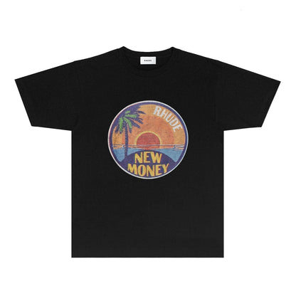Rhude T-shirts Printed Trendy Pure Cotton