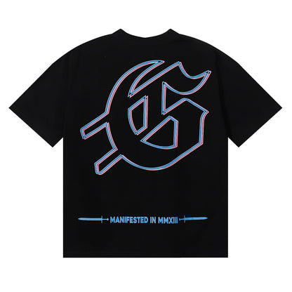 Godspeed T-shirts Skeletons Crowd Printed Cotton Casual Short Sleeves Men and Women