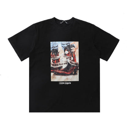 Palm Angels T-shirt Dice and Snake Print Short Sleeve T-shirt