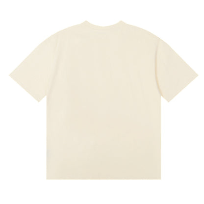 Rhude T-shirts Racing Tire Change Scene Printed Cotton Casual Short Sleeves Men and Women