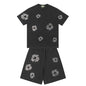 Denim Tears T-shirt & Shorts 2 Piece Set Rhinestones