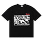 Rhude T-shirts Racing Tire Change Scene Printed Cotton Casual Short Sleeves Men and Women