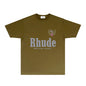 Rhude T-shirts Printed Trendy Pure Cotton