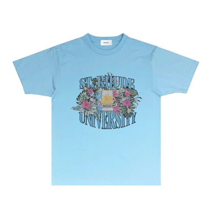 Rhude T-shirts Printed Trendy Pure Cotton