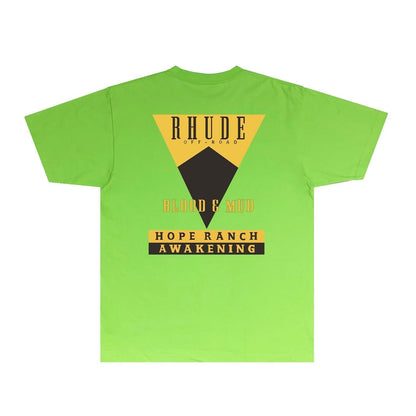 Rhude T-shirts Printed Trendy Pure Cotton