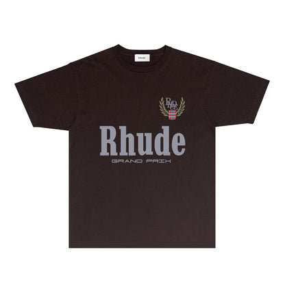 Rhude T-shirts Printed Trendy Pure Cotton
