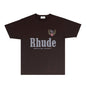 Rhude T-shirts Printed Trendy Pure Cotton