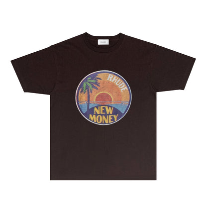 Rhude T-shirts Printed Trendy Pure Cotton
