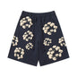 Denim Tears Shorts Yellow floral cotton